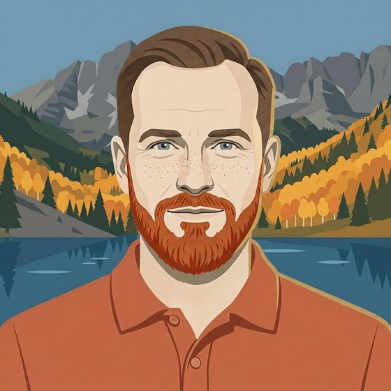 Illustrated portrait of Brian Humphreys, founder of In The Game Creations.